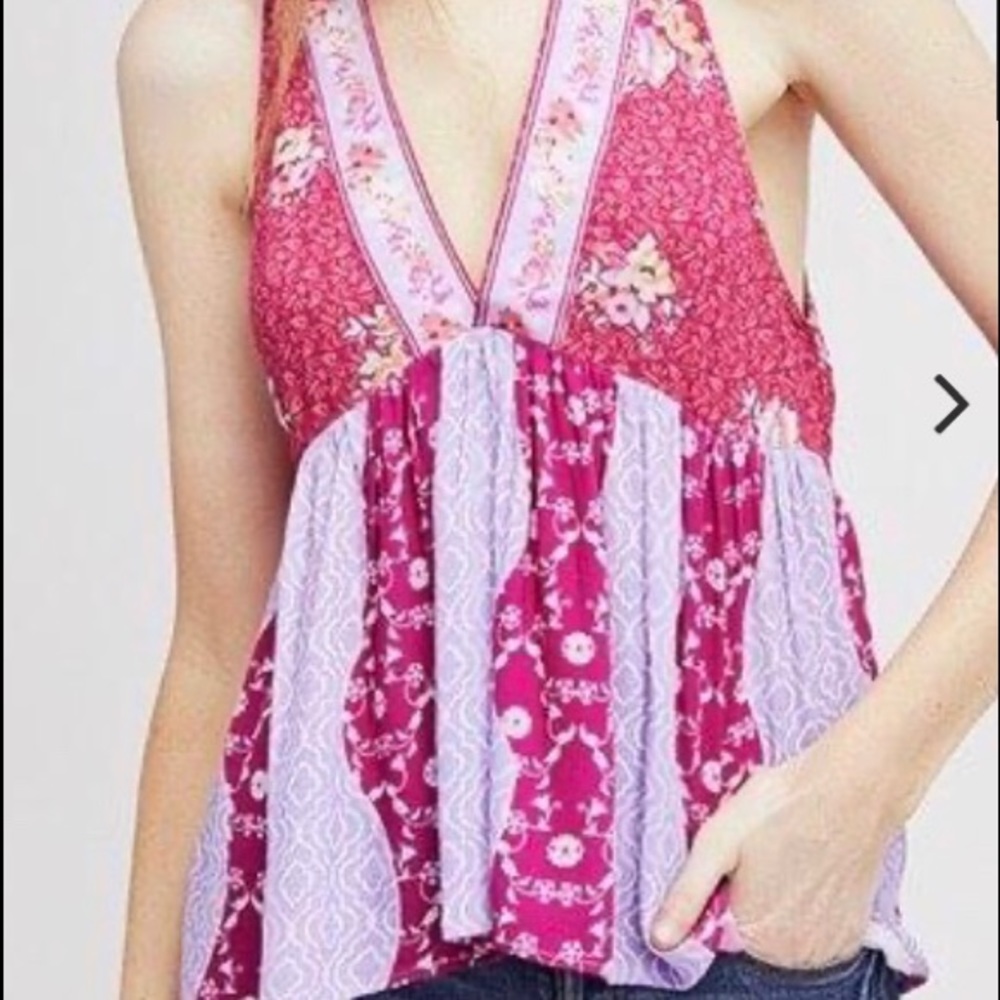 Free People Dream Darlin printed tank top
